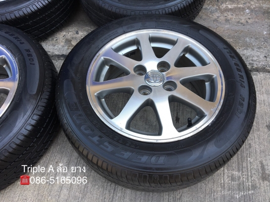 ล้อแม็ก Toyota Vios ขอบ 14 พร้อมยาง 175-65-14 ปลายปี 16 ดอกยางหนาปึกทุกเส้น