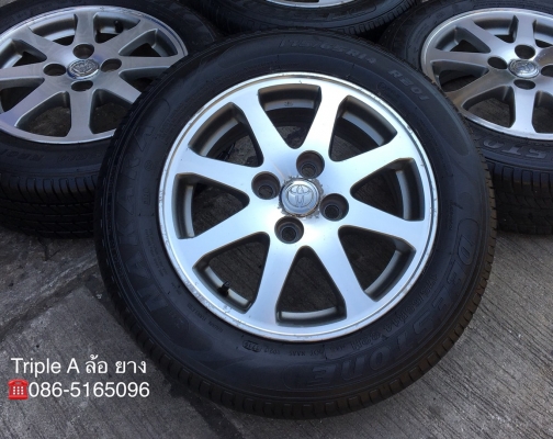 ล้อแม็ก Toyota Vios ขอบ 14 พร้อมยาง 175-65-14 ปลายปี 16 ดอกยางหนาปึกทุกเส้น