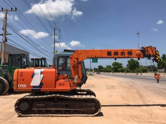ขายรถเครน HITACHI EX100-3M (เครน 3 ตัน บูมยาว 18 เมตร) นำเข้าเองจากญี่ปุ่น สภาพสวยพร้อมใช้ มีVDOการทำงานครับ