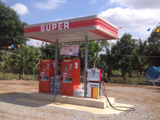 ขายตู้จ่ายน้ำมัน พร้อมโครงสร้าง พร้อมถัง 5000 ลิตร พร้อมป้ายราคาอุปกรณ์ทุกอย่าง