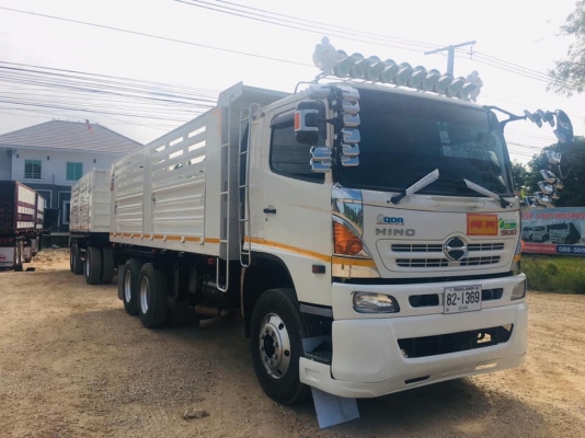 Hino 344 แรง ปี 57 แม่ลูกดัมพ์สามมิตร ลูกสามเพลา ไมล์ 194,xxx ยางเต็มทุกเส้น พร้อมใช้งาน