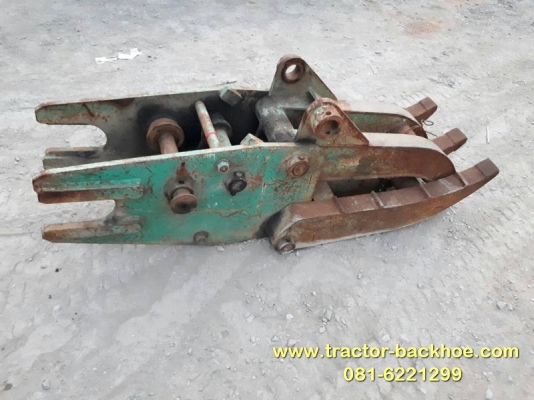 ขาย หัวคีบไม้ คีบเหล็ก เก่าญี่ปุ่น ใส่รถขุด แบ็คโฮ PC100 / PC120 สภาพสวย สลัก 60 มิล ห่างหู 25 CM