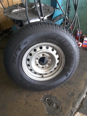 ล้อกะทะ 6/139 ขอบ15 +ยางอะไหล่ บริสโตน 255-70-15 ล้อกะทะ 6/139 ขอบ15 +ยางอะไหล่ บริสโตน 255-70-15