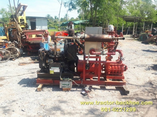 ขาย เครื่องปั๊มน้ำ สูบน้ำ แรงดันสูง  เครื่องยนต์ดีเซล 3 สูบ สตาร์ทเครื่องยนต์ได้ สตาร์ทมอเตอรืได้ 15 KW ไฟ 380V พร้อมใช้งาน