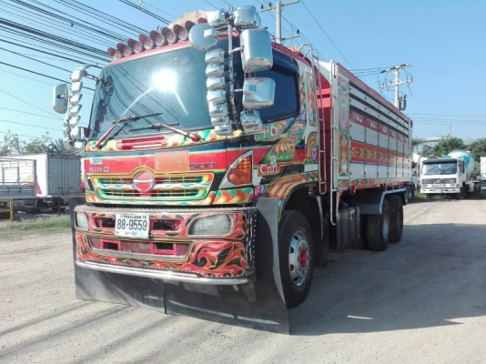 Hino 344 แรง ปี 56 แม่เดี่ยวกระบะดัมพ์มิเนียม ไมล์สี่แสน น้ำหนักรถ 11,500 มีระบบลากพ่วง ทะเบียนพร้อม