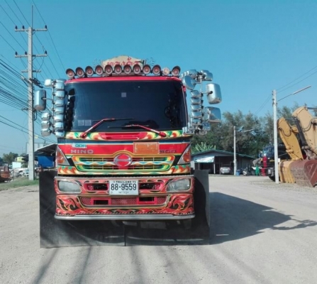 Hino 344 แรง ปี 56 แม่เดี่ยวกระบะดัมพ์มิเนียม ไมล์สี่แสน น้ำหนักรถ 11,500 มีระบบลากพ่วง ทะเบียนพร้อม