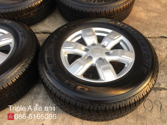 ล้อแม็กป้ายแดง Ford Everest ขอบ 17 พร้อมยางป้ายแดง Bridgestone 265-65-17 ปี 18 แม็กสวยกริ๊บ ยางเต็มๆ มีตุ่ม