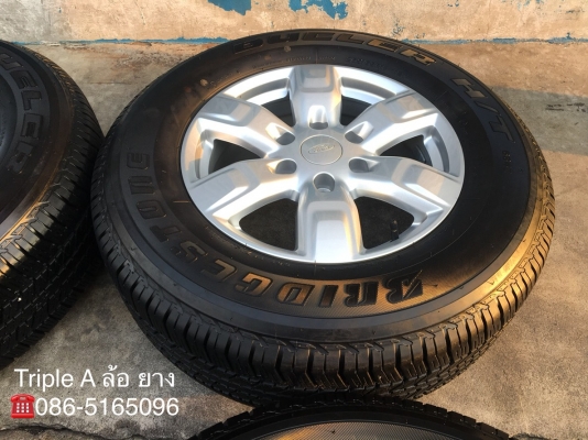 ล้อแม็กป้ายแดง Ford Everest ขอบ 17 พร้อมยางป้ายแดง Bridgestone 265-65-17 ปี 18 แม็กสวยกริ๊บ ยางเต็มๆ มีตุ่ม