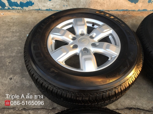 ล้อแม็กป้ายแดง Ford Everest ขอบ 17 พร้อมยางป้ายแดง Bridgestone 265-65-17 ปี 18 แม็กสวยกริ๊บ ยางเต็มๆ มีตุ่ม