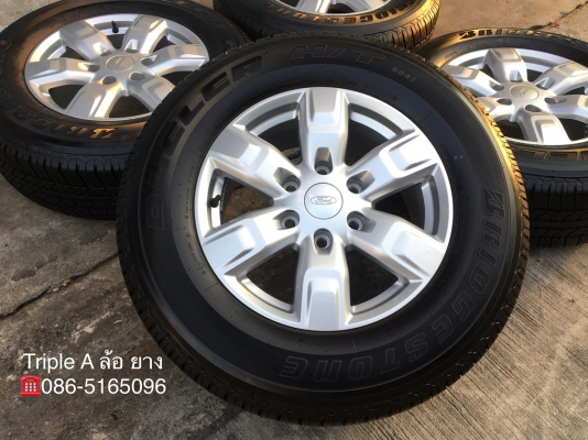 ล้อแม็กป้ายแดง Ford Everest ขอบ 17 พร้อมยางป้ายแดง Bridgestone 265-65-17 ปี 18 แม็กสวยกริ๊บ ยางเต็มๆ มีตุ่ม