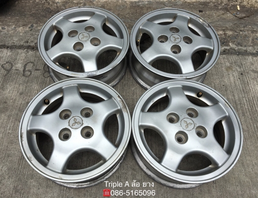 ล้อแม็ก 4รู100 Mitsu Ecar ขอบ 13 แม็กเดิม ไม่ดุ้ง ไม่คด