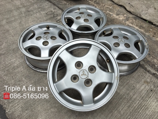 ล้อแม็ก 4รู100 Mitsu Ecar ขอบ 13 แม็กเดิม ไม่ดุ้ง ไม่คด