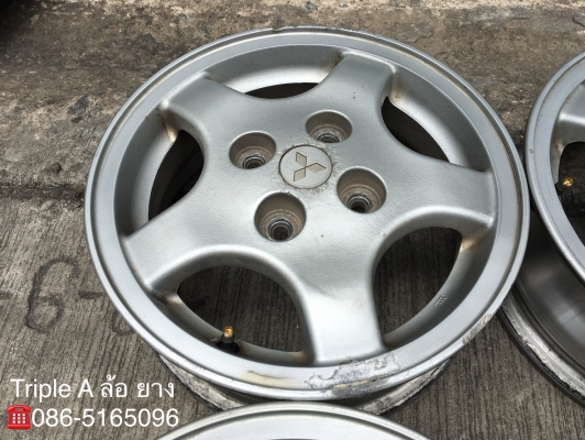 ล้อแม็ก 4รู100 Mitsu Ecar ขอบ 13 แม็กเดิม ไม่ดุ้ง ไม่คด