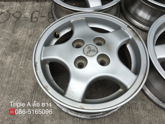 ล้อแม็ก 4รู100 Mitsu Ecar ขอบ 13 แม็กเดิม ไม่ดุ้ง ไม่คด