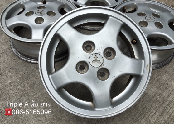 ล้อแม็ก 4รู100 Mitsu Ecar ขอบ 13 แม็กเดิม ไม่ดุ้ง ไม่คด