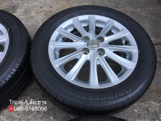 ล้อแม็ก Toyota Vios รุ่น12ก้าน ขอบ 15 พร้อมยาง 185-60-15 Bridgestone ปี 14