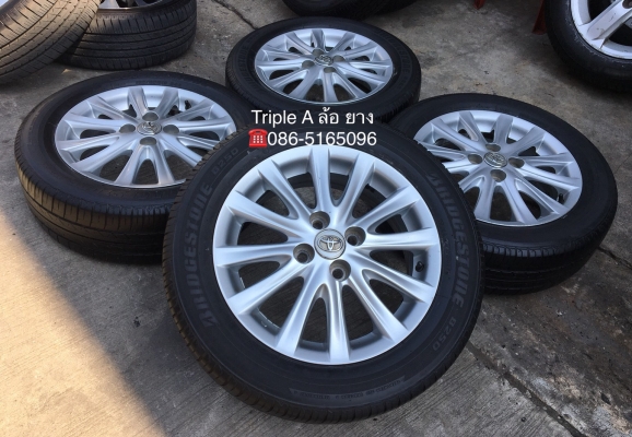 ล้อแม็ก Toyota Vios รุ่น12ก้าน ขอบ 15 พร้อมยาง 185-60-15 Bridgestone ปี 14