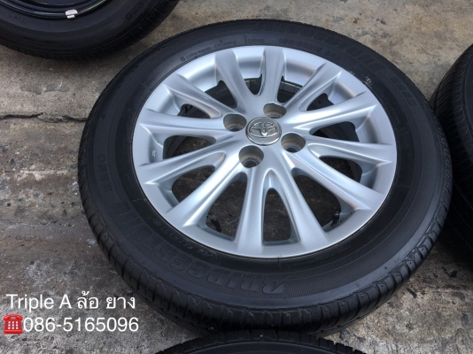 ล้อแม็ก Toyota Vios รุ่น12ก้าน ขอบ 15 พร้อมยาง 185-60-15 Bridgestone ปี 14