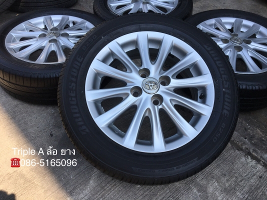 ล้อแม็ก Toyota Vios รุ่น12ก้าน ขอบ 15 พร้อมยาง 185-60-15 Bridgestone ปี 14