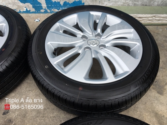 ล้อแม็กป้ายแดง Suzuki Swift 2018 ขอบ16 รุ่นใหม่ล่าสุด พร้อมยางป้ายแดง Bridgestone 185-55-16 ปี 18 แม็กสวยกริ๊บ ตุ่มยางเด้ง เส้นสีชัด