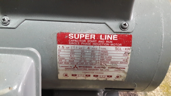 ขาย !! มอเตอร์.มิตซู.ขนาด1.5แรง220v.สภาพพร้อมใช้งาน ขาย !! มอเตอร์.มิตซู.ขนาด1.5แรง220v.สภาพพร้อมใช้งาน