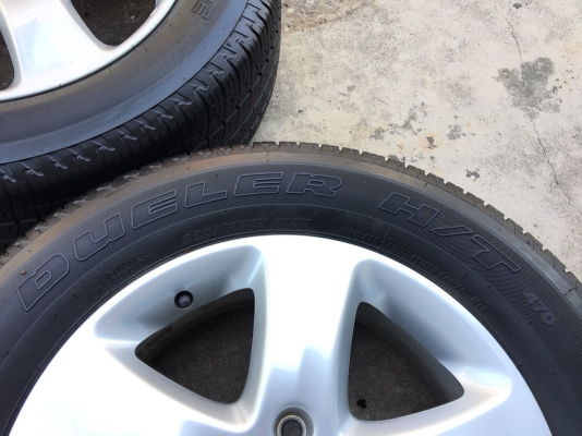 ล้อแม็ก 5รู114 Honda CR-V ขอบ 17 พร้อมยาง Bridgestone 225-65-17 ปลายปี 15 สภาพดี