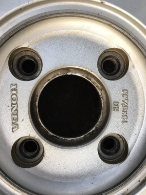 ล้อแม็ก 4รู114 Honda Accord ตาเพชร ขอบ 15 พร้อมยาง 185-65-15 Bridgestone ปี 13