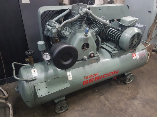 **ขายถูกๆ ปั้มลมมือสอง(เก่านอก-แห้งๆญี่ปุ่น)** HITACHI-BEBICON 10 แรง ทดสอบเรียบร้อย แน่นๆ นิ่งๆเงียบๆ ทุกระบบทำงานได้ดีมาก พร้อมใช้งาน สามารถใช้กับงานหนักๆได้สบายๆครับ