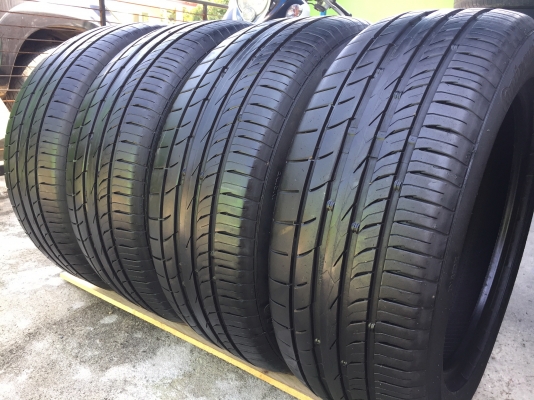 ยาง Continental 215-55-17 ปี 17 ครบชุด 4 เส้น 4000 สวยๆไม่บวมไม่กินข้างดอกยางเหลือเยอะเอาไปวิ่งกันใด