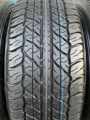 ล้อแม็ก Nissan Navara NP300 6รู114 ขอบ 16 พร้อมยางใหม่ป้ายแดง 255-70-16 Dunlop ปี 18 แม็กเดิมๆ ตุ่มอลัง เส้นสีจัดๆ