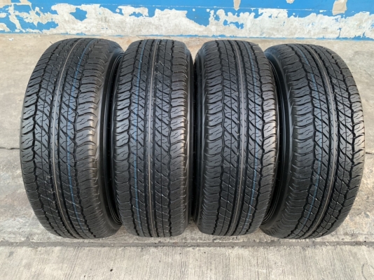 ล้อแม็ก Nissan Navara NP300 6รู114 ขอบ 16 พร้อมยางใหม่ป้ายแดง 255-70-16 Dunlop ปี 18 แม็กเดิมๆ ตุ่มอลัง เส้นสีจัดๆ