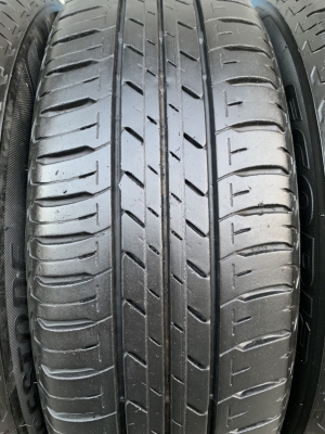 ล้อแม็ก Nissan March ขอบ 15 สีเทากัน พร้อมยาง 185-60-15 Bridgestone ปี 17 สภาพสวย ดอกยางหนาปึก