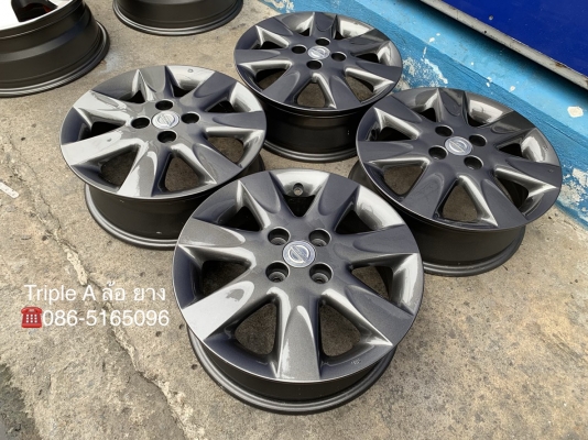 ล้อแม็ก  4รู100 Nissan March ขอบ 15 สีเทากัน สภาพสวย