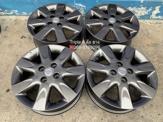 ล้อแม็ก  4รู100 Nissan March ขอบ 15 สีเทากัน สภาพสวย