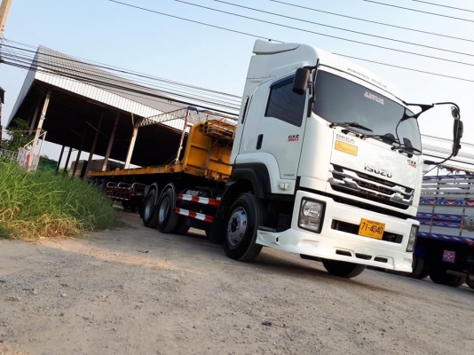 ISUZU GXZ 360 HP ปี 59 สิบล้อหัวลากพร้อม หางพื้นเรียบพนัสสามเพลา 12.50 เมตร สวยเดิมแท้ๆทั้งหัวและหาง ออกป้ายแดง ไม่เคยเกิดเหุต สีเดิมๆ หัวบางๆ ภายในสวย เครื่อง/เกียร์/ช่วงล่าง 90\% ท่อไอดีทอง ทะเบียนพร้อม #เครดิตดีใช้เงินดาว์นน้อย