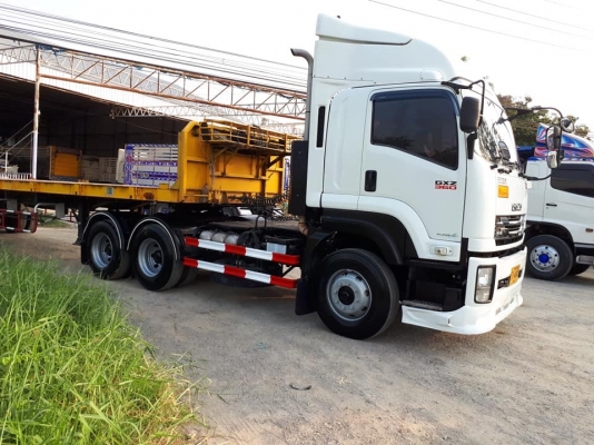 ISUZU GXZ 360 HP ปี 59 สิบล้อหัวลากพร้อม หางพื้นเรียบพนัสสามเพลา 12.50 เมตร สวยเดิมแท้ๆทั้งหัวและหาง ออกป้ายแดง ไม่เคยเกิดเหุต สีเดิมๆ หัวบางๆ ภายในสวย เครื่อง/เกียร์/ช่วงล่าง 90\% ท่อไอดีทอง ทะเบียนพร้อม #เครดิตดีใช้เงินดาว์นน้อย