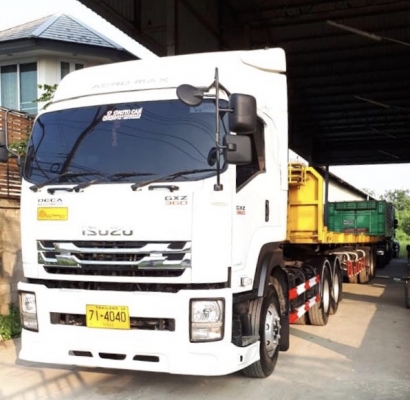 ขาย 10 ล้อหัวลาก+หางปี59 ISUZU GXZ 360 FT ท่อทองพร้อมหางพื้นเรียบ PANUS 3 คานยาว12.5เมตร เบรคทิฟฟี่ก
