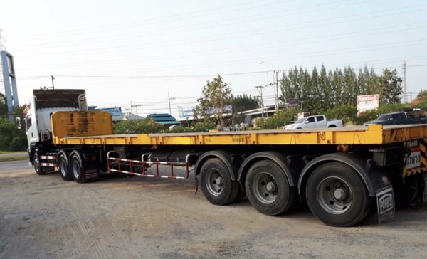 ขาย 10 ล้อหัวลาก+หางปี59 ISUZU GXZ 360 FT ท่อทองพร้อมหางพื้นเรียบ PANUS 3 คานยาว12.5เมตร เบรคทิฟฟี่ก