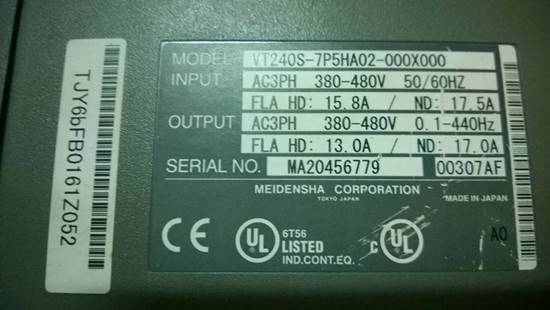 MEIDEN JAPAN Inverter 7.5kw + 11kw 3P...380V MEIDEN JAPAN Inverter 7.5kw + 11kw 3P...380V