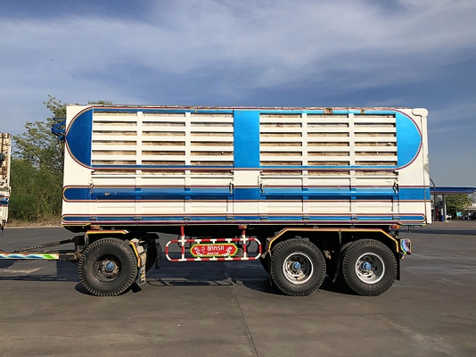 Hino 344 แรง ปี 57 แม่ลูกดัมพ์คอกเกษตรอู่ ซีทีทรัค เครื่อง/เกียร์เดิม ยางดี #ใส่ของได้31ตัน แม่ยาว 6.20 เมตร ลูกยาว 6.80 เมตร ทะเบียนพร้อม