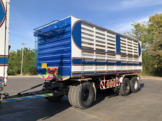 Hino 344 แรง ปี 57 แม่ลูกดัมพ์คอกเกษตรอู่ ซีทีทรัค เครื่อง/เกียร์เดิม ยางดี #ใส่ของได้31ตัน แม่ยาว 6.20 เมตร ลูกยาว 6.80 เมตร ทะเบียนพร้อม