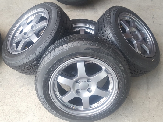 ล้อใหม่TE37 สีกัล ขอบ15 4รู100 ยางเปอร์เช็น185/60/15  4 ล้อ