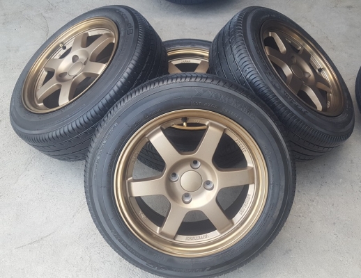 ล้อใหม่TE37 ขอบ15 4รู100 ยางเปอร์เช็น185/60/15  4 ล้อ