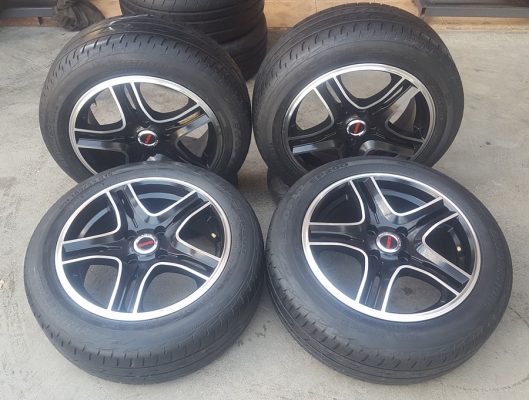 ล้อมือ2 ขอบ15 4รู100 กว้าง6.5 ยาง185/55/15 4 ล้อ