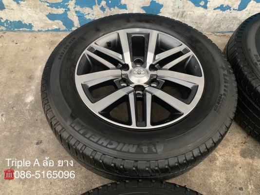 ล้อแม็ก Toyota New Fortuner ขอบ 18 พร้อมยาง 265-60-18 Michelin ปี 17 สภาพดี ดอกยางหนา