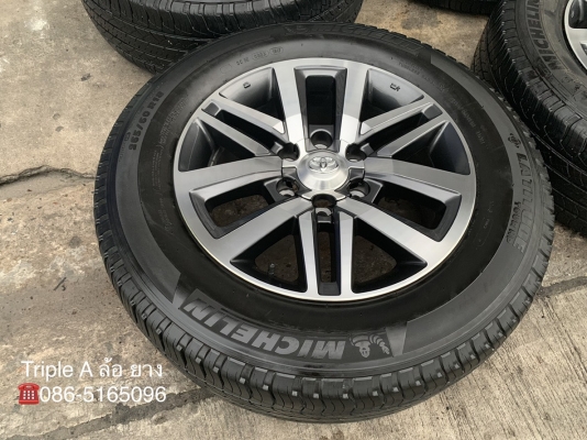 ล้อแม็ก Toyota New Fortuner ขอบ 18 พร้อมยาง 265-60-18 Michelin ปี 17 สภาพดี ดอกยางหนา