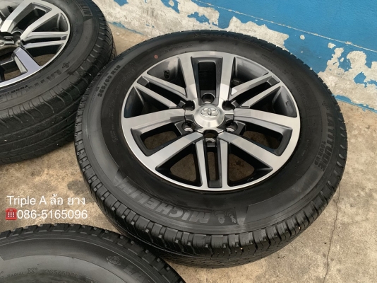 ล้อแม็ก Toyota New Fortuner ขอบ 18 พร้อมยาง 265-60-18 Michelin ปี 17 สภาพดี ดอกยางหนา