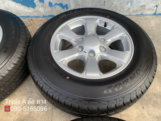 ล้อแม็กป้ายแดง ISUZU D-MAX Blue Power ขอบ 16 พร้อมยางใหม่ป้ายแดง 215-70-16 Dunlop ปี 18 แม็กสวย ยางใหม่ๆ