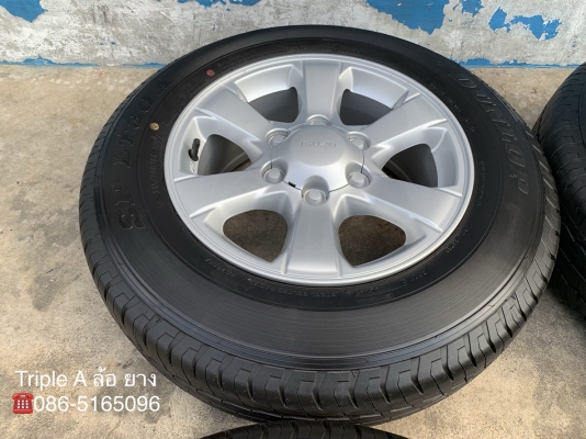 ล้อแม็กป้ายแดง ISUZU D-MAX Blue Power ขอบ 16 พร้อมยางใหม่ป้ายแดง 215-70-16 Dunlop ปี 18 แม็กสวย ยางใหม่ๆ