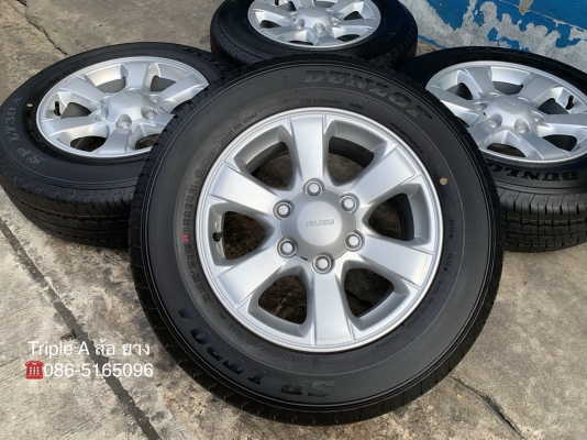 ล้อแม็กป้ายแดง ISUZU D-MAX Blue Power ขอบ 16 พร้อมยางใหม่ป้ายแดง 215-70-16 Dunlop ปี 18 แม็กสวย ยางใหม่ๆ